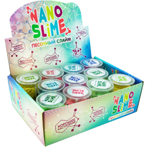 Упаковка песочных слаймов Nano slime 12 шт х 150 г (71834) (4820220561480) лучшая модель в Виннице