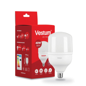 хорошая модель Лампа LED Vestum T120 40W 6500K 220V E27 (1-VS-1603)