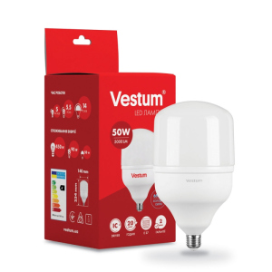 Лампа LED Vestum T140 50W 6500K 220V E27 (1-VS-1604) в Виннице