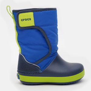 Чоботи Crocs Kids LodgePoint Snow Boot K 204660-4HD-C6 22-23 Сині з темно-синім (887350958751) краща модель в Вінниці