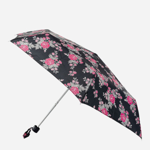 Зонт складаний Incognito FULL412-floral-spring механічний Чорний з рожевим (2900000116122)
