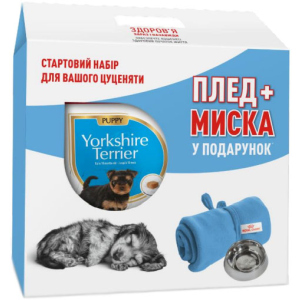 Сухий повнораційний корм Royal Canin Yorkshire Terrier Puppy для цуценят породи йоркширський тер'єр від 2 до 10 місяців 1.5 кг + плед та миска в подарунок (11_11106) в Вінниці