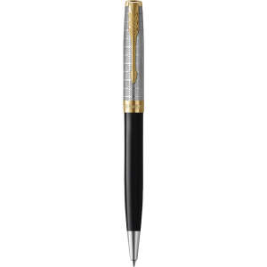 Ручка шариковая Parker Sonnet 17 Metal & Black Lacquer (68 132) ТОП в Виннице