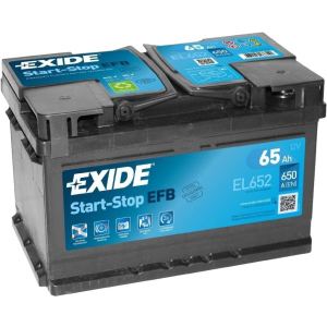 Автомобільний акумулятор Exide Start-Stop EFB 65 А·год Єв (-/+) Euro (650EN) (EL652) ТОП в Вінниці