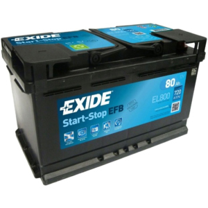 Автомобільний акумулятор Exide Start-Stop EFB 80 А·год Єв (-/+) Euro (720EN) (EL800) надійний