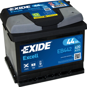 Автомобільний акумулятор Exide Excell 44 А·ч Н Єв (-/+) Euro (420EN) (EB442)