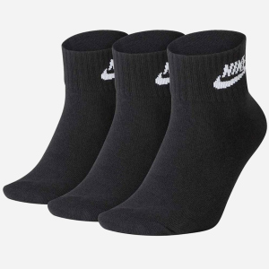 Набір шкарпеток Nike U Nk NSW Evry Essential Ankle 3Pr SK0110-010 XL (46-50) 3 пари Чорний (193145890541) в Вінниці