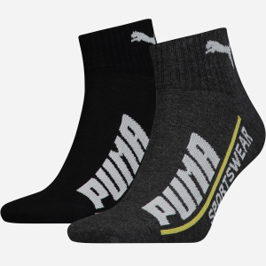 Набір шкарпеток Puma Men Logo Quarter 2p 102002001-021 39-42 р 2 пари Сірий (8718824798677) в Вінниці