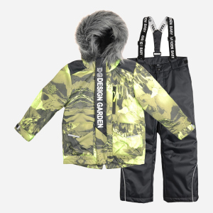 Зимовий комплект (куртка + напівкомбінезон) Garden Baby 102023-63/32 128 см Салатові гори/Чорний (4821020233416) ТОП в Вінниці