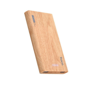 Зовнішній акумулятор (Power Bank) Hoco B36 Wooden mobile 13000 mAh (Oak Wood) ТОП в Вінниці