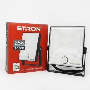 хорошая модель Прожектор светодиодный ETRON Spotlight Power 1-ESP-224 25W 5000K с датчиком движения