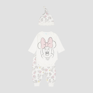 Комплект (боди + штанишки + шапочка) Disney Minnie Mouse MN16079 68-74 см Белый (8691109822451) ТОП в Виннице