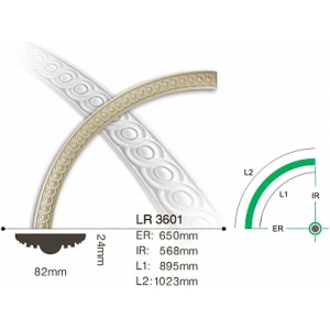 Молдинг круговой Gaudi LR3601 лучшая модель в Виннице