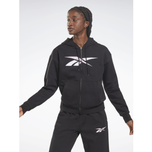 Спортивна кофта Reebok TE Vector FZ Hoodie H62058 Black (4064056738153) краща модель в Вінниці