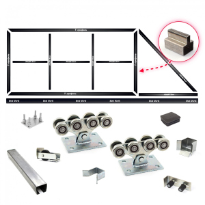 Комплект ворот КСС (Свари сам) на проем 4,5 метра, длина створки 7 метров 200 см, Світ Воріт в Виннице
