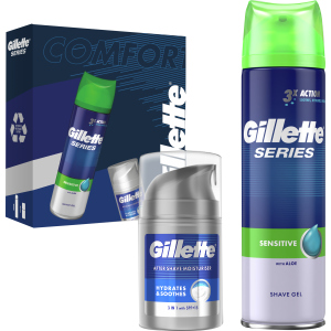 Подарунковий набір Gillette Series Гель для гоління 200 мл + Бальзам після гоління 50 мл (7702018602964) ТОП в Вінниці