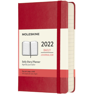 Ежедневник Moleskine 2022 9 х 14 см 400 страниц Красный (8056420855623) надежный