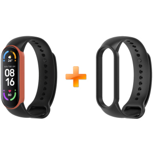 Xiaomi Mi Band 6 MiJobs двоколірний чорний/помаранчевий (MJ6-DSS005BO) ТОП в Вінниці