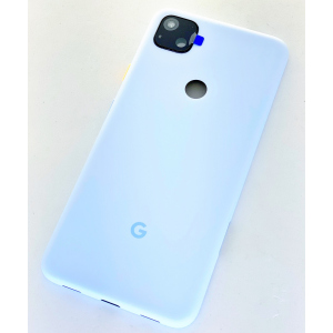 Задняя крышка Google Pixel 4a, голубая, Barely Blue, оригинал (Китай) + стекло камеры High Copy лучшая модель в Виннице