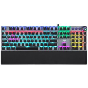 Клавіатура провідна Aula Fireshock V5 Mechanical Wired Keyboard Red Switch USB (6948391240602) краща модель в Вінниці