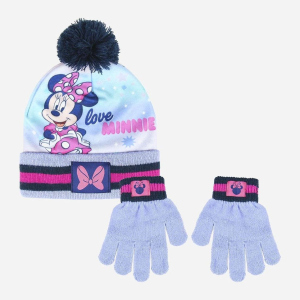 Демисезонный комплект (шапка + перчатки) Disney Minnie 2200005855 54 см Сиренево-голубой (8427934406500) рейтинг