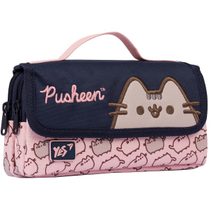 Пенал м'який YES WL-01 Pusheen рожевий/синій (533041) ТОП в Вінниці