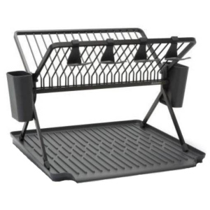 Сушарка для посуду Brabantia Foldable Dish Rack Large Темно-сіра (139482) краща модель в Вінниці