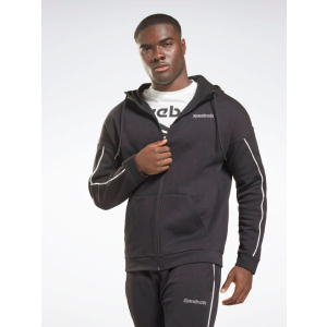 Толстовка Reebok Te Piping Fz Hoodie GS9301 Black (4064055484860)