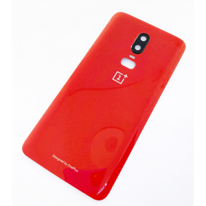 Задняя крышка для OnePlus 6 A6003, красная, Amber Red, оригинал (Китай) + стекло камеры ORIGINAL PRC в Виннице