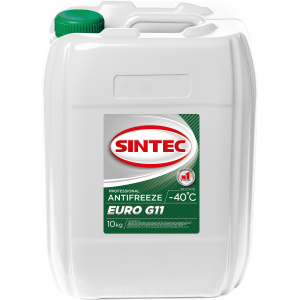 Антифриз Sintec Euro G11 -40°C 10 кг Зелений (800516) надійний