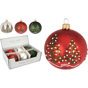 Набор елочных шаров Christmas Decoration 10 см 6 шт TREES DECO (AVG113840) лучшая модель в Виннице