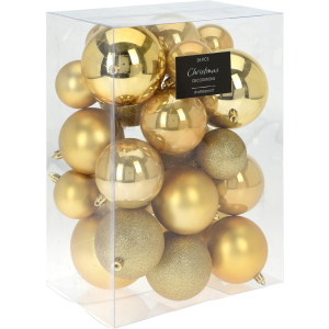 Набір ялинкових куль Christmas Decoration 26 шт золото (CAN223000)