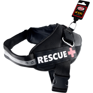 Шлей посилений Pet Nova Rescue+ XL 70-90 см Чорний (HA-RESCUE-BL-XL) (5903031442182)