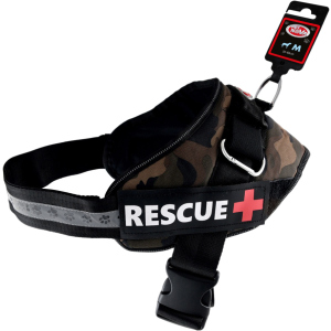 Шлей посилений Pet Nova Rescue+ M 55-65 см Камуфляжний (HA-RESCUE-CAMUFLAGE-M) (5903031442342) краща модель в Вінниці