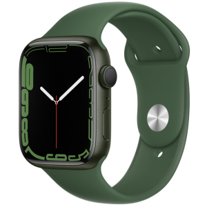 Смарт-часы Apple Watch Series 7 GPS 45mm Green Aluminium Case with Green Sport Band (MKN73UL/A) надежный