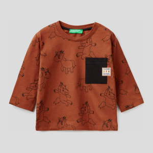 Футболка с длинными рукавами United Colors of Benetton 3VACC15G1.P-72H XX 100 см (8033379398630) в Виннице