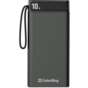 УМБ ColorWay 10000 mAh Metal case Black (CW-PB100LPI1BK-D) ТОП в Виннице