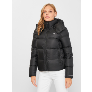 Пуховик Calvin Klein Jeans Shiny Down Short Puffer Jacket J20J217280-BEH XS Black (8719854547815) лучшая модель в Виннице