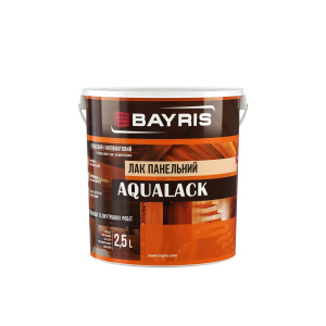 купить Лак панельный акриловый Aqualack Bayris глянцевый-полуматовый 2.5 л