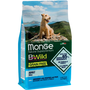 Сухий корм Monge Dog Bwild Gr. Free Mini анчоус 2.5 кг (8009470004725) рейтинг