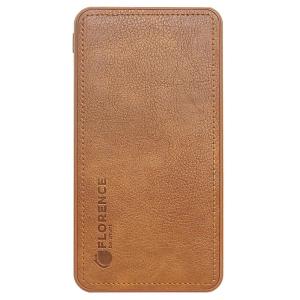 Батарея універсальна Florence LEATHER Li-Pol 10000mAh Brown (FL-3024-N) в Вінниці