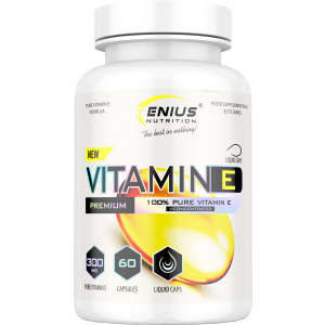 Вітаміни Genius Nutrition Vitamin E 60 капсул (7359536295897) в Вінниці