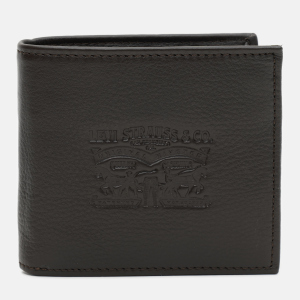 Чоловічий шкіряний портмоне Levi's Vintage two horse bifold coin wallet 222539-4-29 Dark Brown (7613267877396) в Вінниці