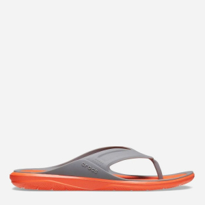 В'єтнамки Crocs Swiftwater Wave Flip Sgy 206242-0EK 39-40 (M7) 24.6 см Сірі з помаранчевим (191448454354) краща модель в Вінниці