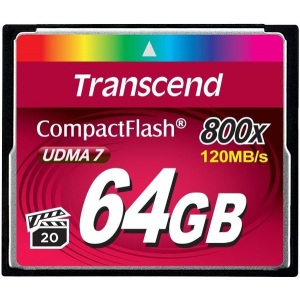 Transcend CompactFlash 64GB 800x (TS64GCF800) надежный
