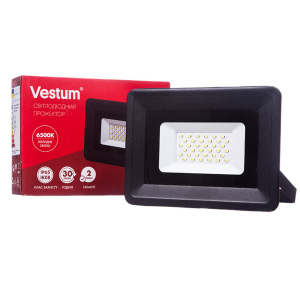 Светодиодный прожектор LED Vestum 30W 2600Лм 6500K 185-265V IP65 1-VS-3003 в Виннице