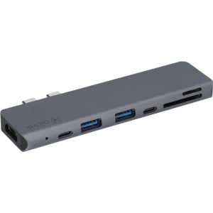 USB-хаб адаптер Ailink Aluminium 7 в 1 USB-C 4K HDMI краща модель в Вінниці