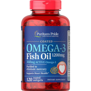 Натуральна добавка Puritan's Pride Omega-3 Fish Oil 1200 мг 100 капсул (025077133260) краща модель в Вінниці