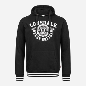 Худі Lonsdale Daccombe 117140 L Black/White (4251522378467) краща модель в Вінниці