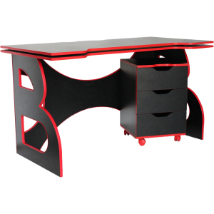 Геймерський стіл із тумбою Barsky Game HG-05/СUP-05/ПК-01 Red краща модель в Вінниці